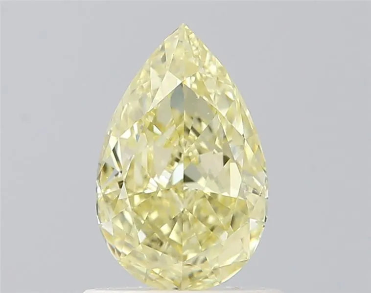 0.71ct Pear Natural Diamond (Colour Fancy Yellow, Clarity IF, GIA Certified)