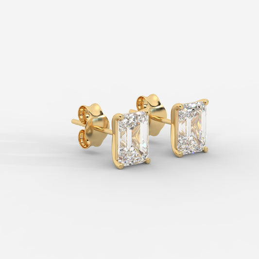 Elise Classic Diamond Stud Earrings – Emerald