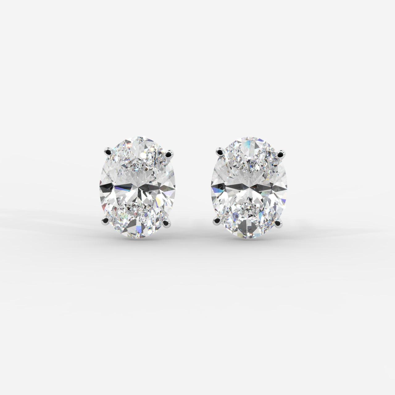 Elise Classic Diamond Stud Earrings – Oval