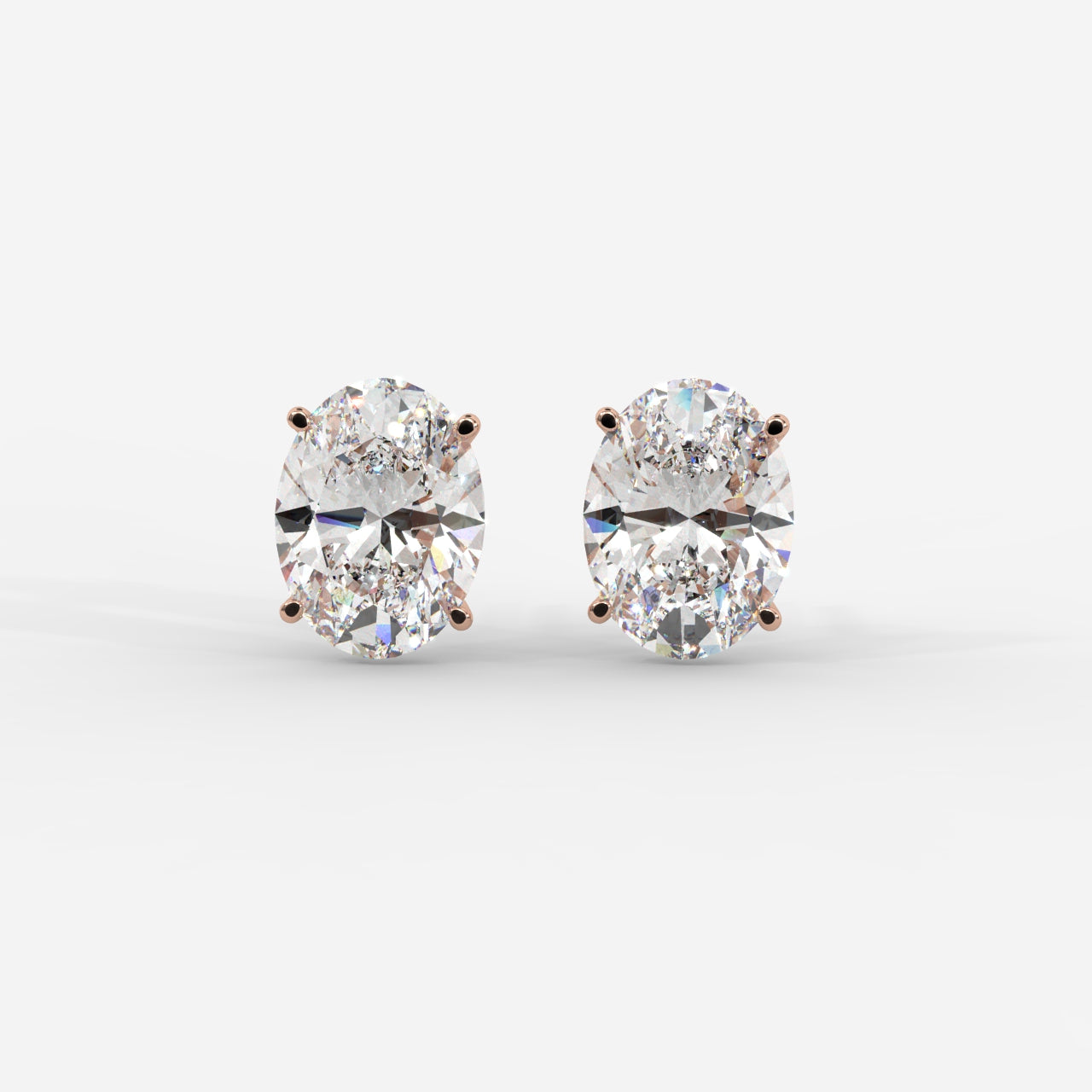 Elise Classic Diamond Stud Earrings – Oval