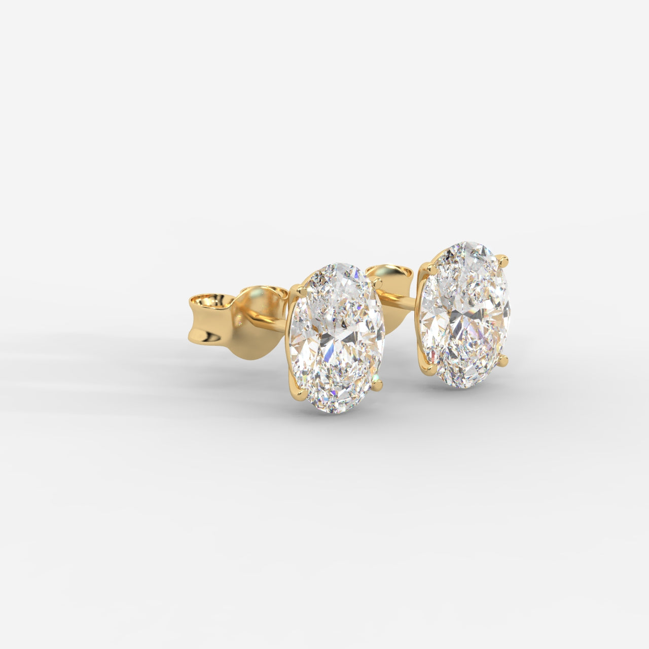 Elise Classic Diamond Stud Earrings – Oval