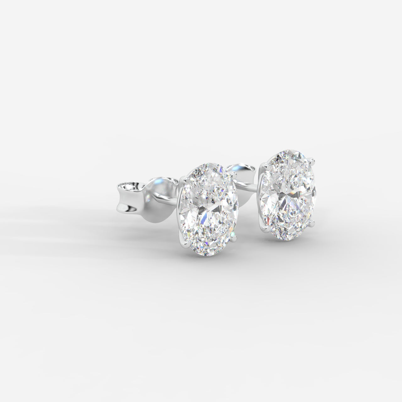 Elise Classic Diamond Stud Earrings – Oval