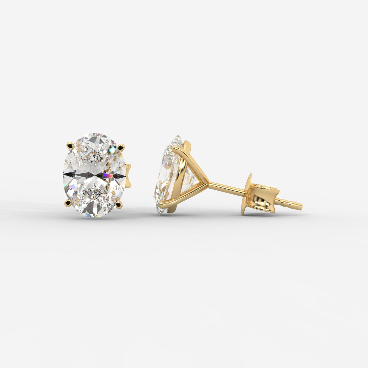 Elise Classic Diamond Stud Earrings – Oval
