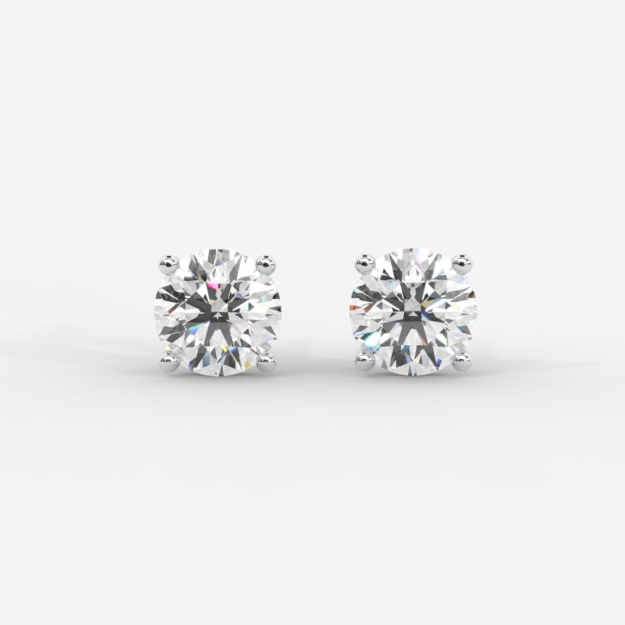 Elise Classic Diamond Stud Earrings – Round