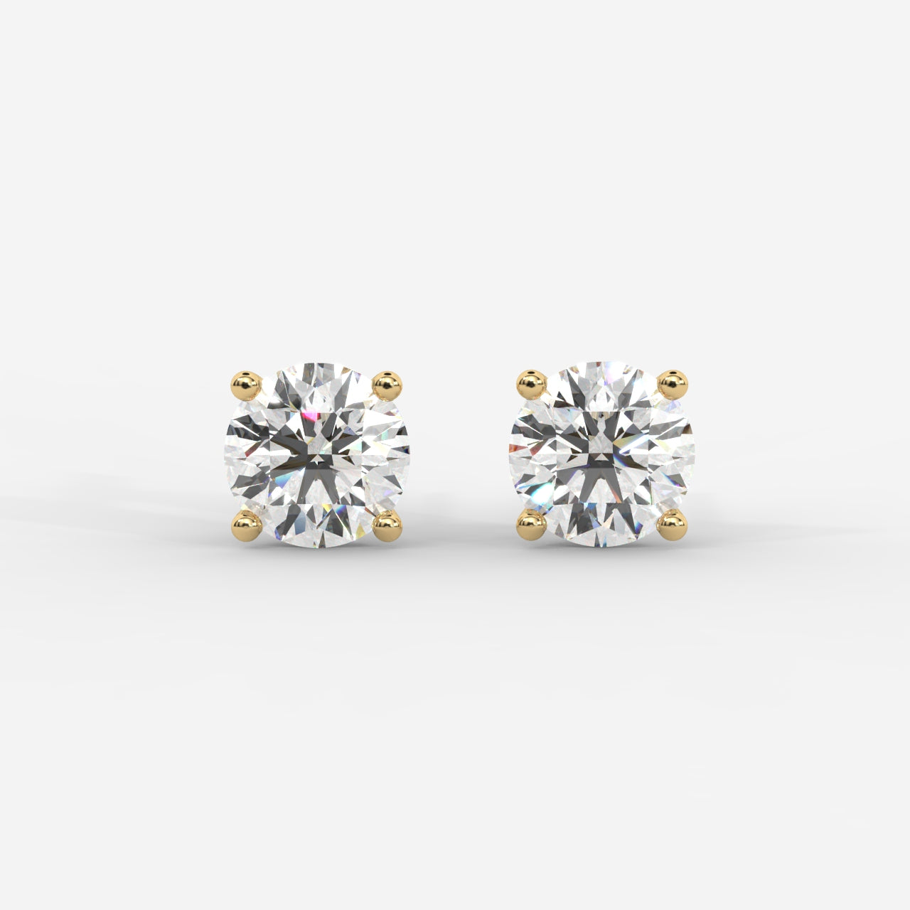 Elise Classic Diamond Stud Earrings – Round