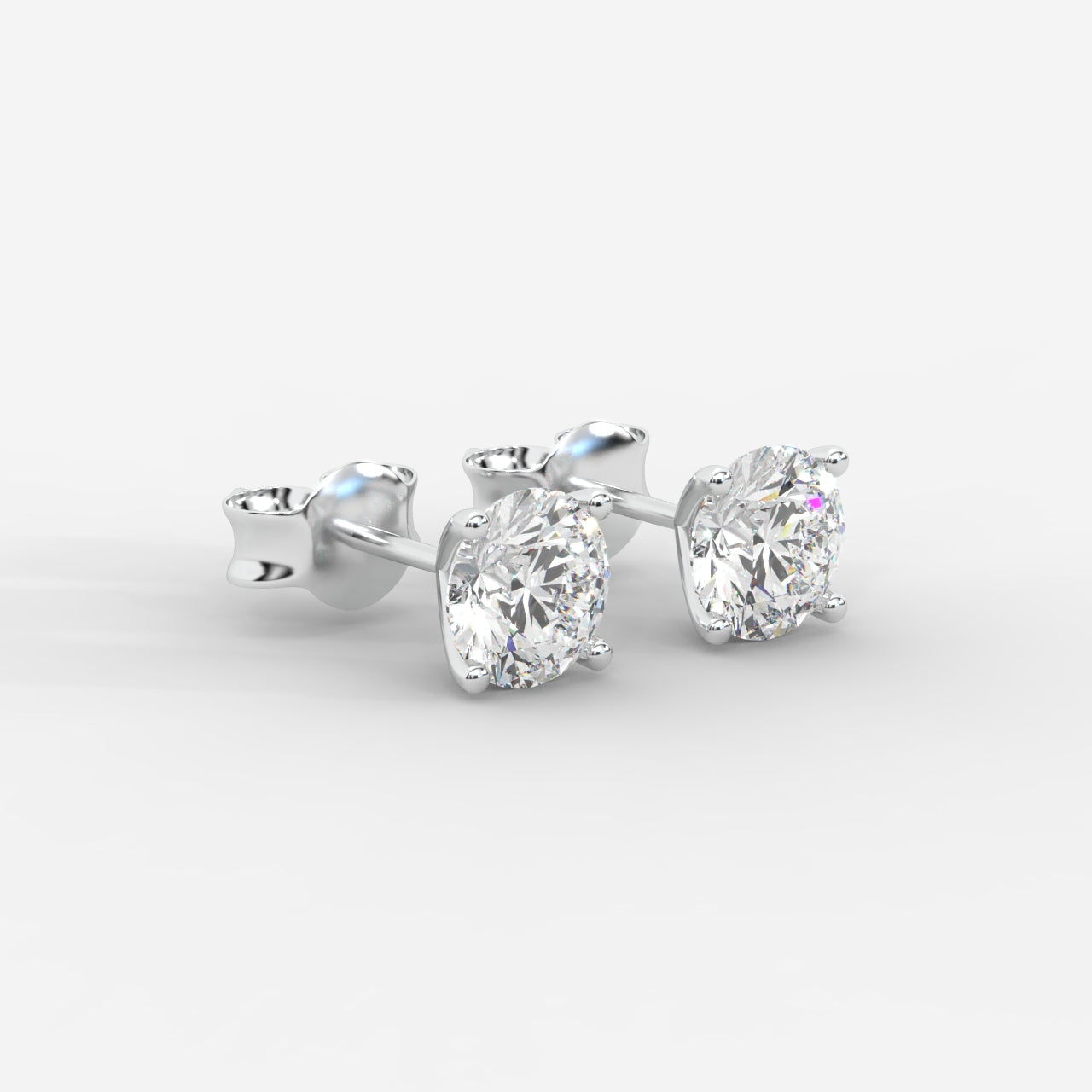 Elise Classic Diamond Stud Earrings – Round