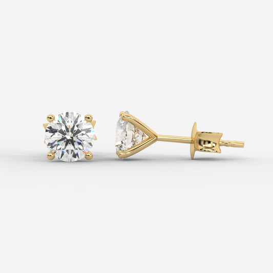 Elise Classic Diamond Stud Earrings – Round