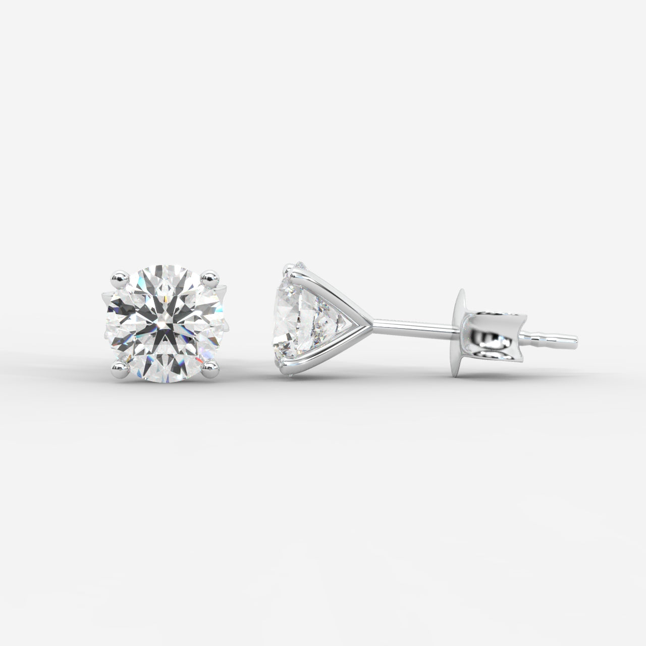 Elise Classic Diamond Stud Earrings – Round