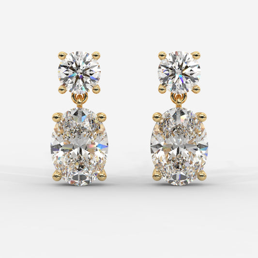 Luna Drop Earrings – Round and Oval