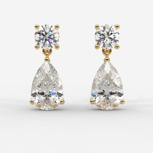 Luna Drop Earrings – Round and Pear