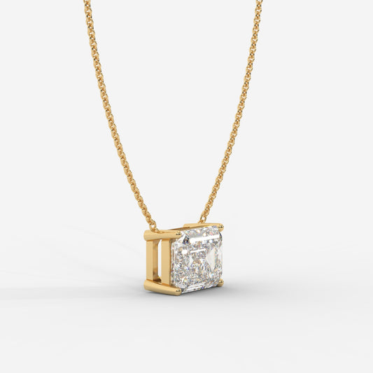 Avery Emerald Solitaire Pendant Necklace 1ctW