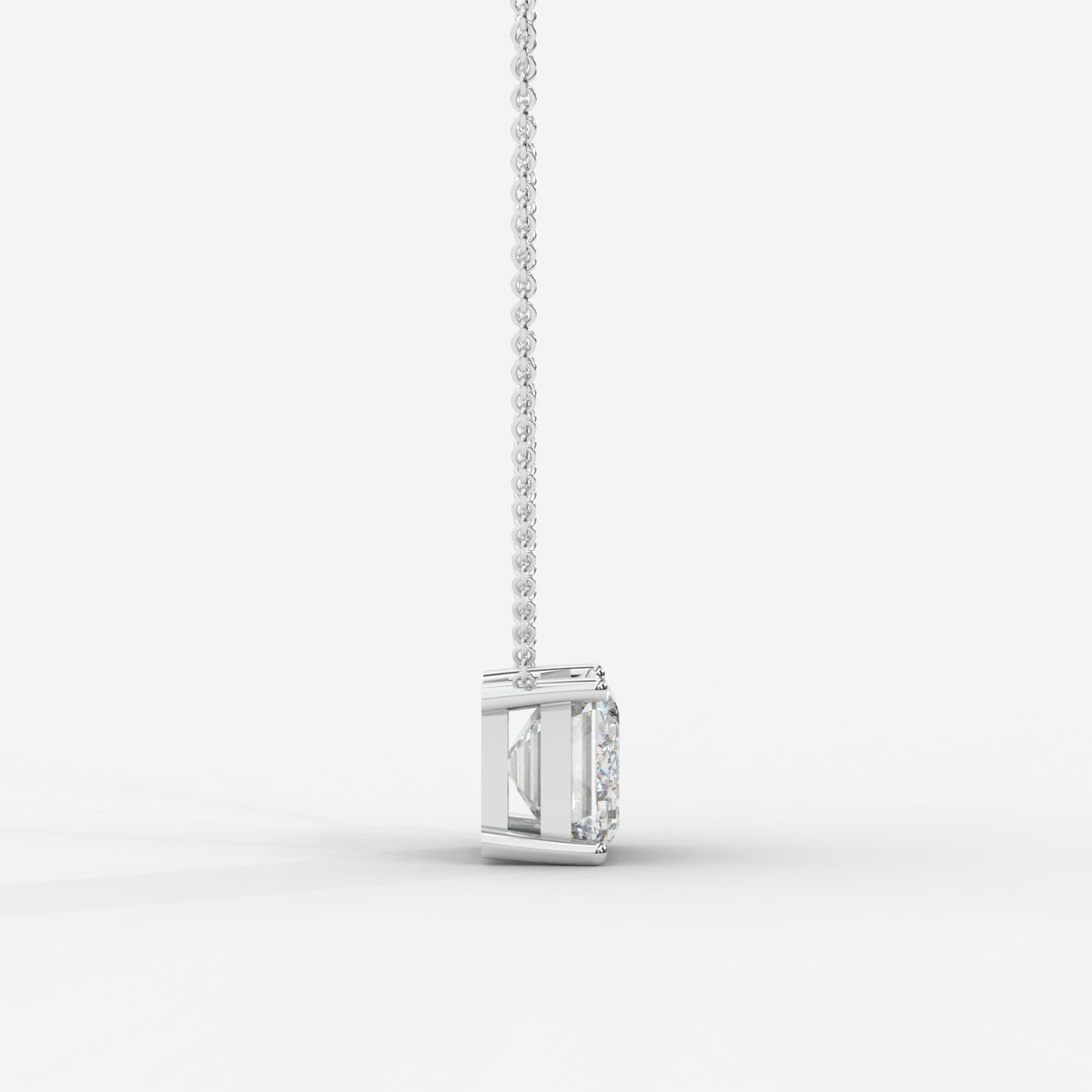Avery Emerald Solitaire Pendant Necklace 1ctW