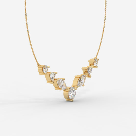Lyric Mixed Shape Diamond Tennis Necklace 1ctW