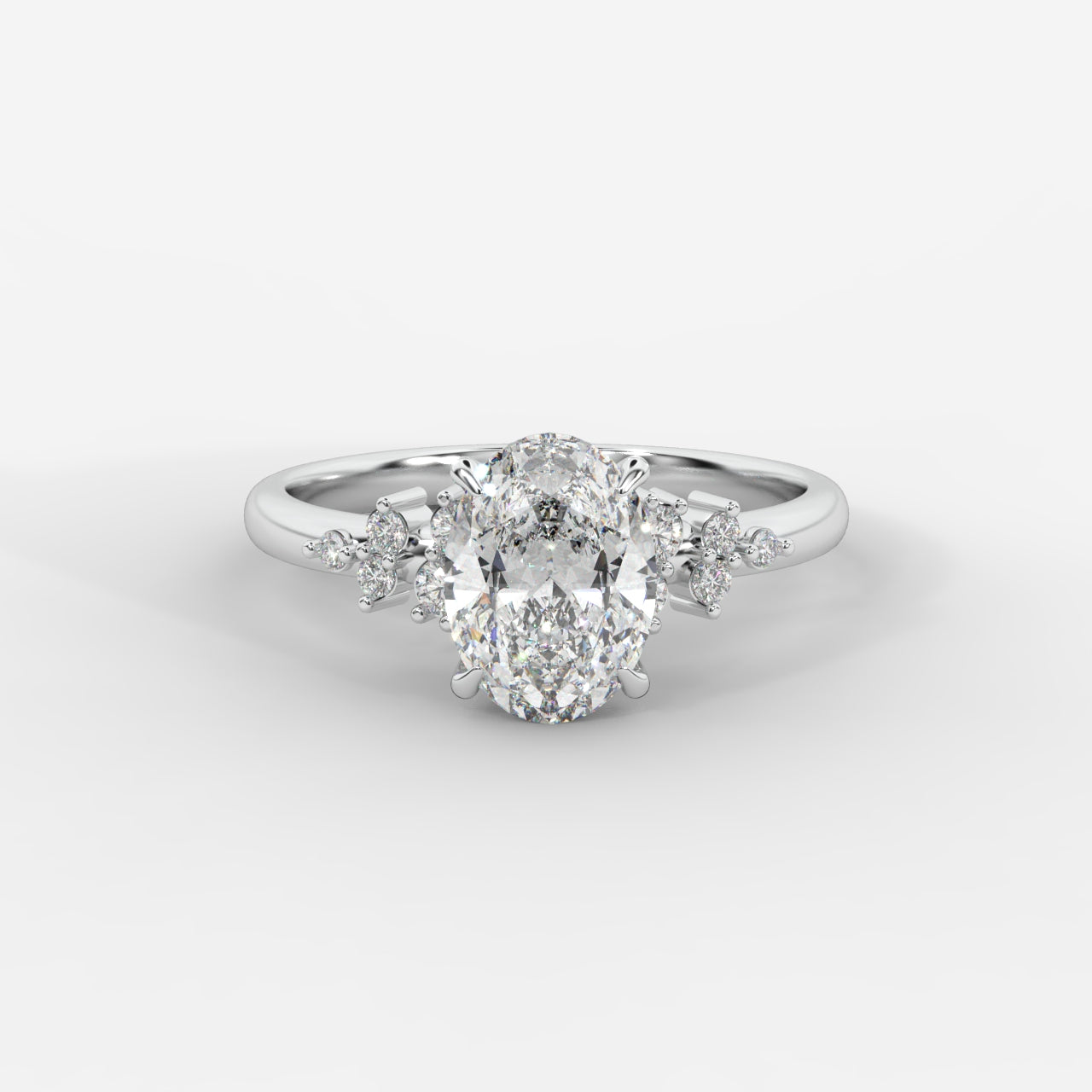 Blair Cluster Diamond Ring - Oval