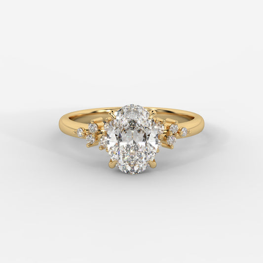 Blair Cluster Diamond Ring - Oval