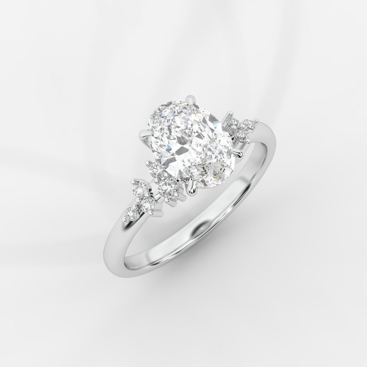 Blair Cluster Diamond Ring - Oval