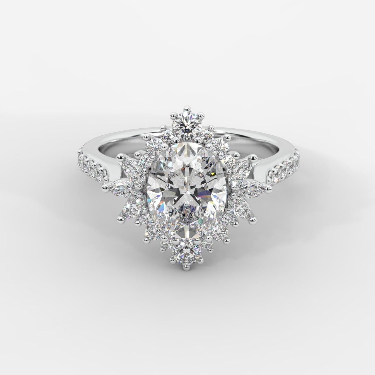 Anastasia Diamond Cluster Ring - Oval