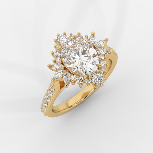 Anastasia Diamond Cluster Ring - Oval