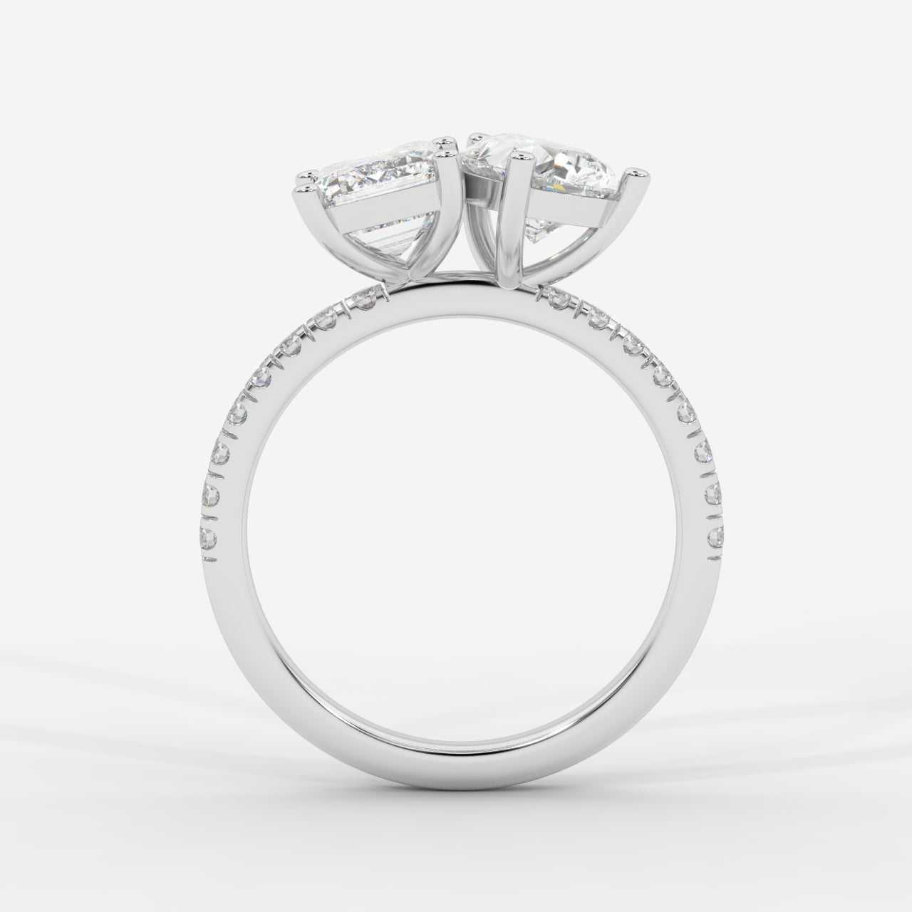 Adele Toi et Moi Diamond Ring – Emerald & Pear
