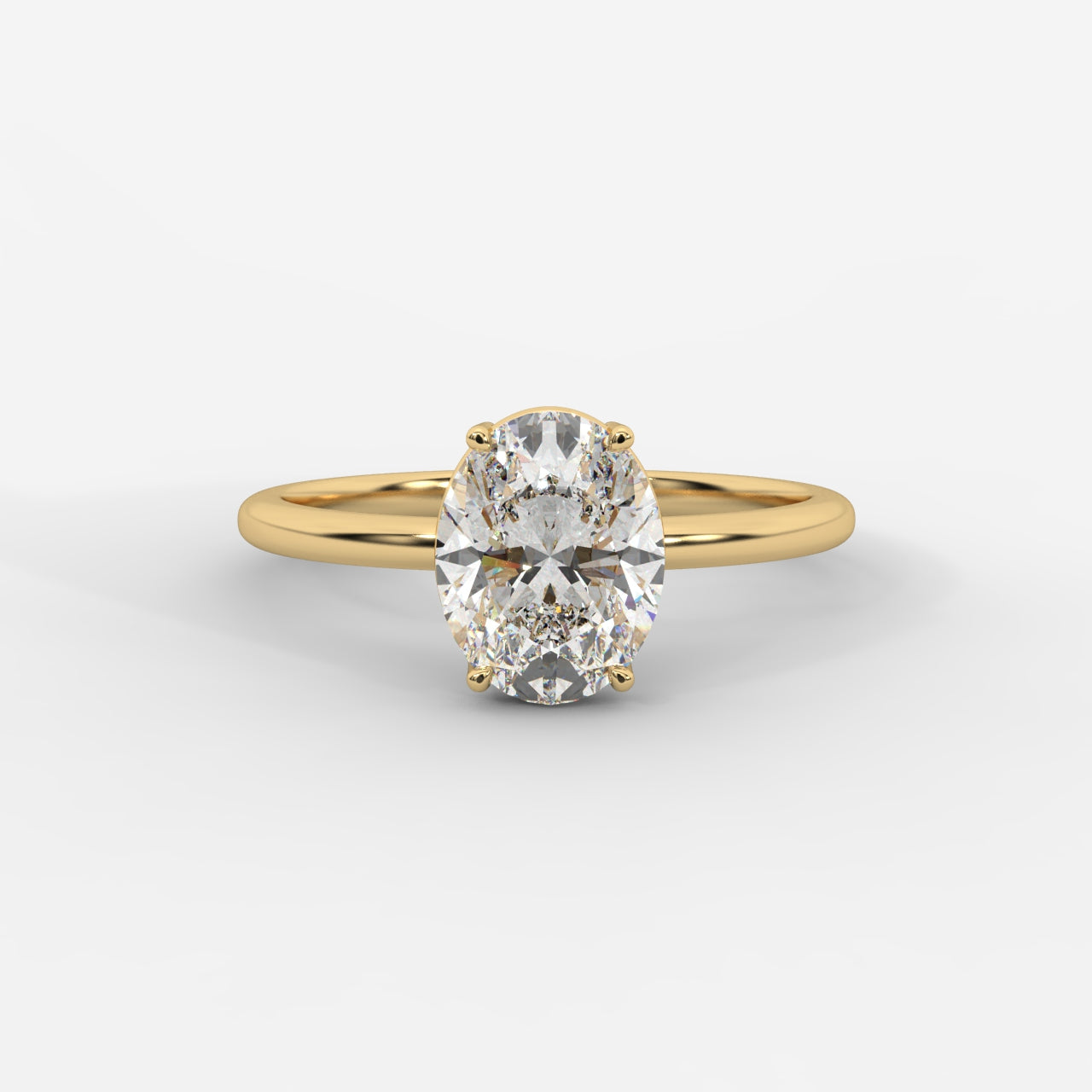 Aria Brilliant Diamond Solitaire Ring - Oval