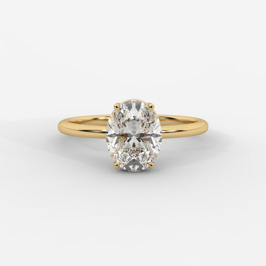 Aria Brilliant Diamond Solitaire Ring - Oval