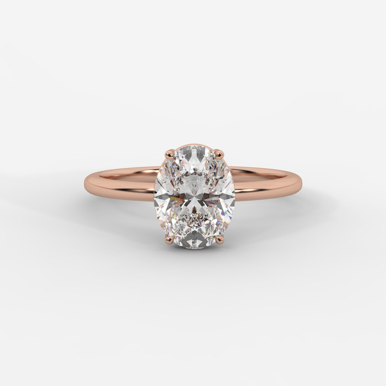 Aria Brilliant Diamond Solitaire Ring - Oval