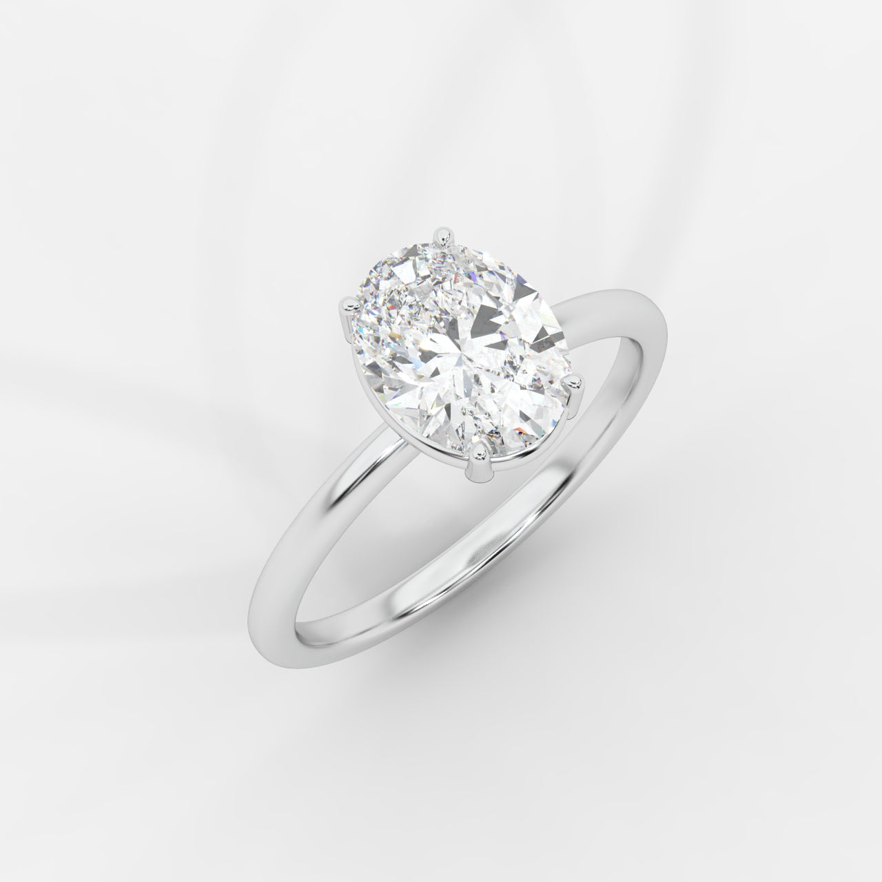 Aria Brilliant Diamond Solitaire Ring - Oval