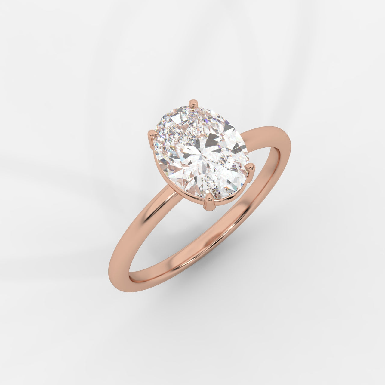 Aria Brilliant Diamond Solitaire Ring - Oval