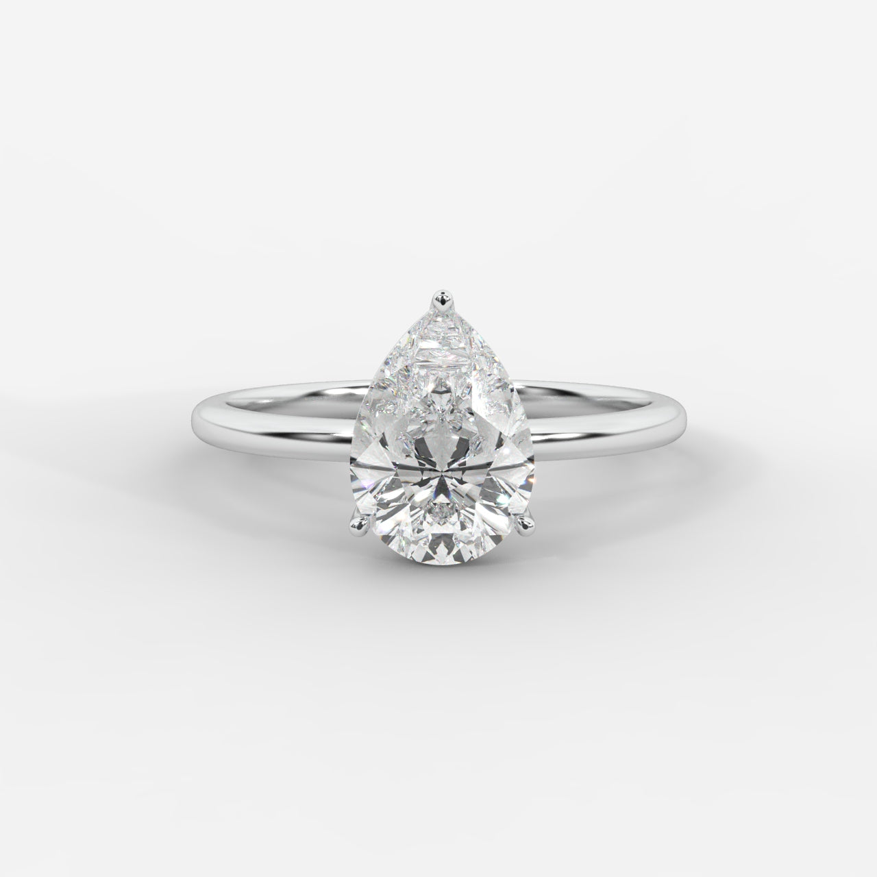 Aria Brilliant Diamond Solitaire Ring - Pear