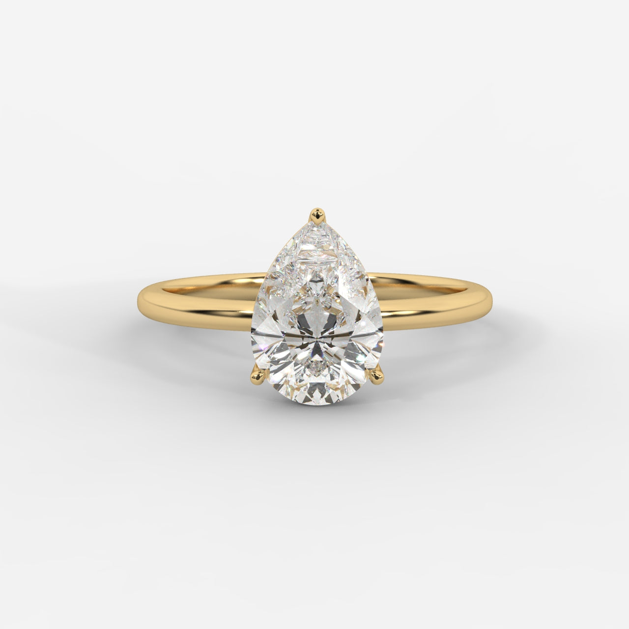 Aria Brilliant Diamond Solitaire Ring - Pear