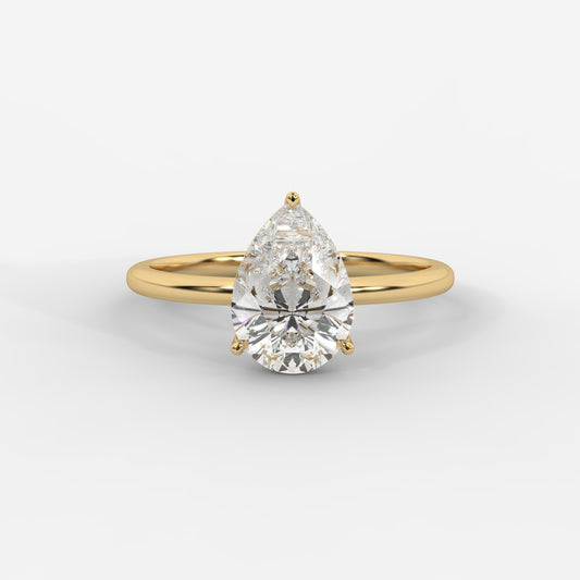 Aria Brilliant Diamond Solitaire Ring - Pear