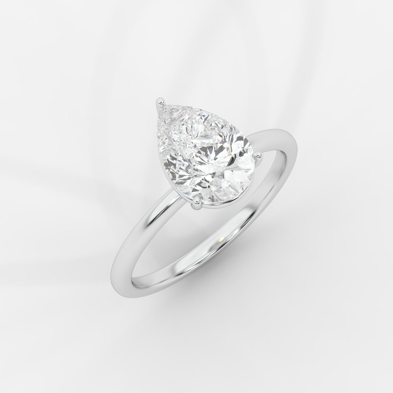 Aria Brilliant Diamond Solitaire Ring - Pear