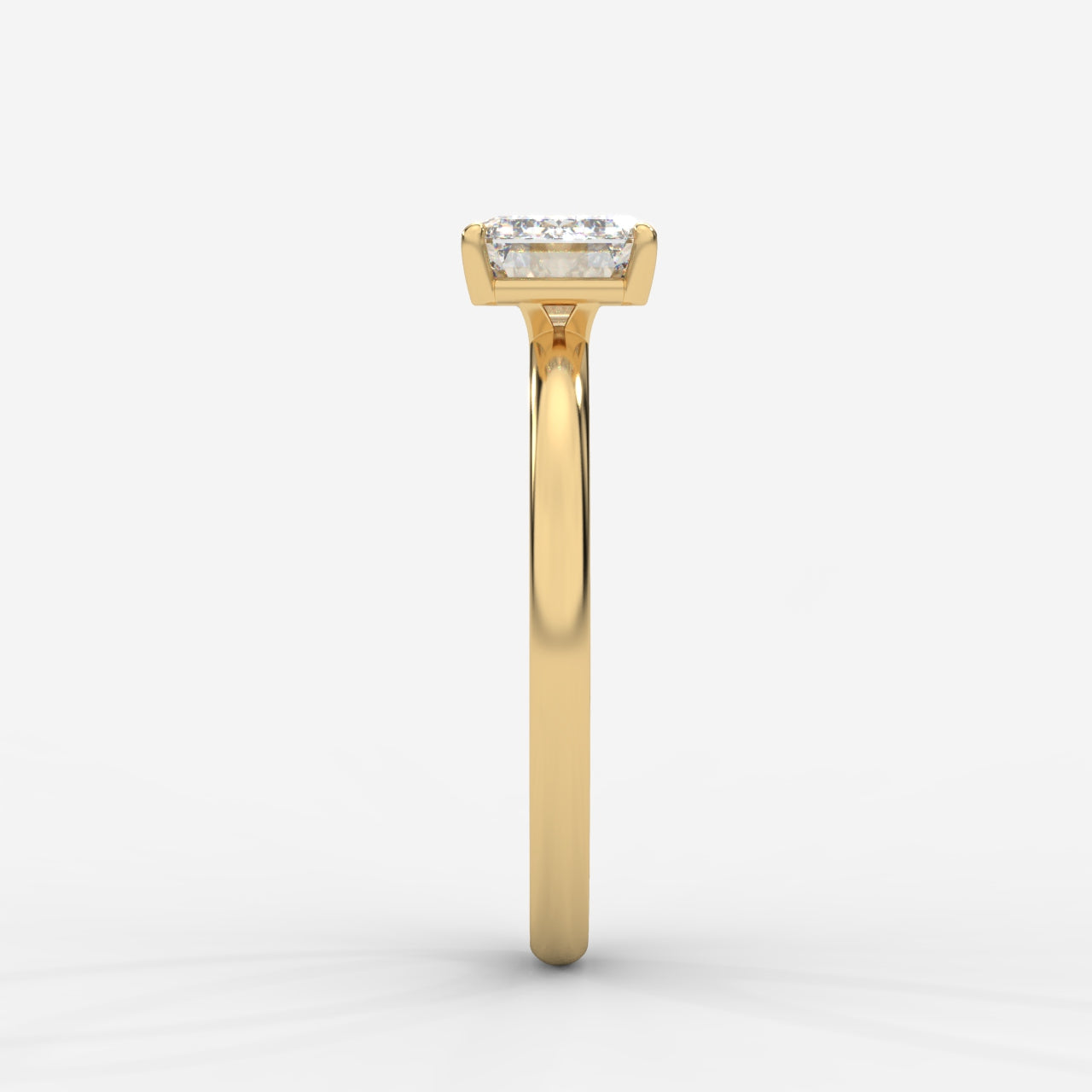 Aria Brilliant East West Solitaire Ring - Emerald