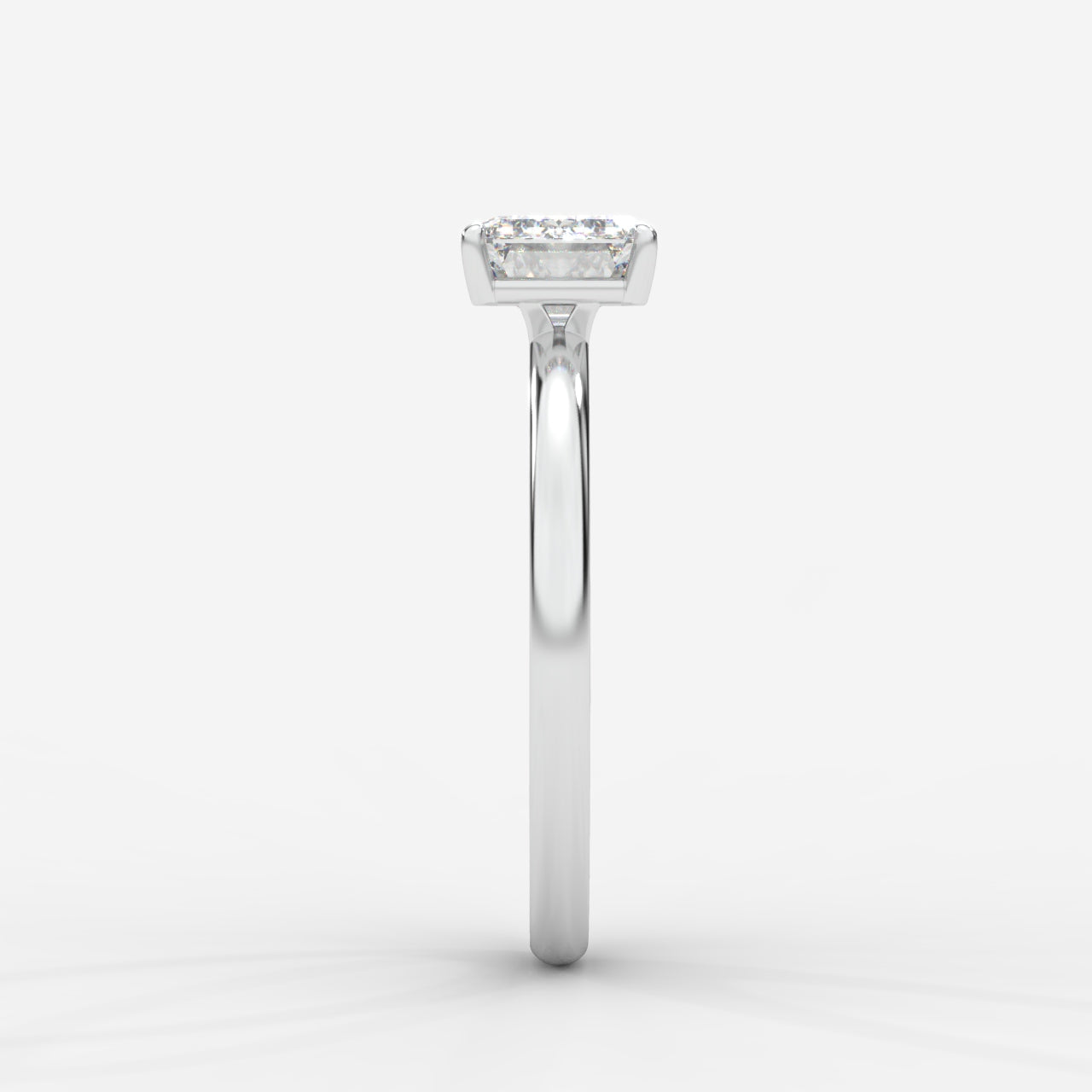 Aria Brilliant East West Solitaire Ring - Emerald