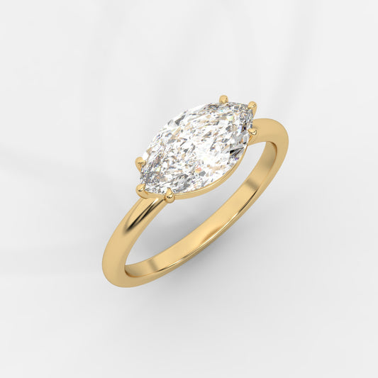 Aria Brilliant East West Solitaire Ring - Marquise