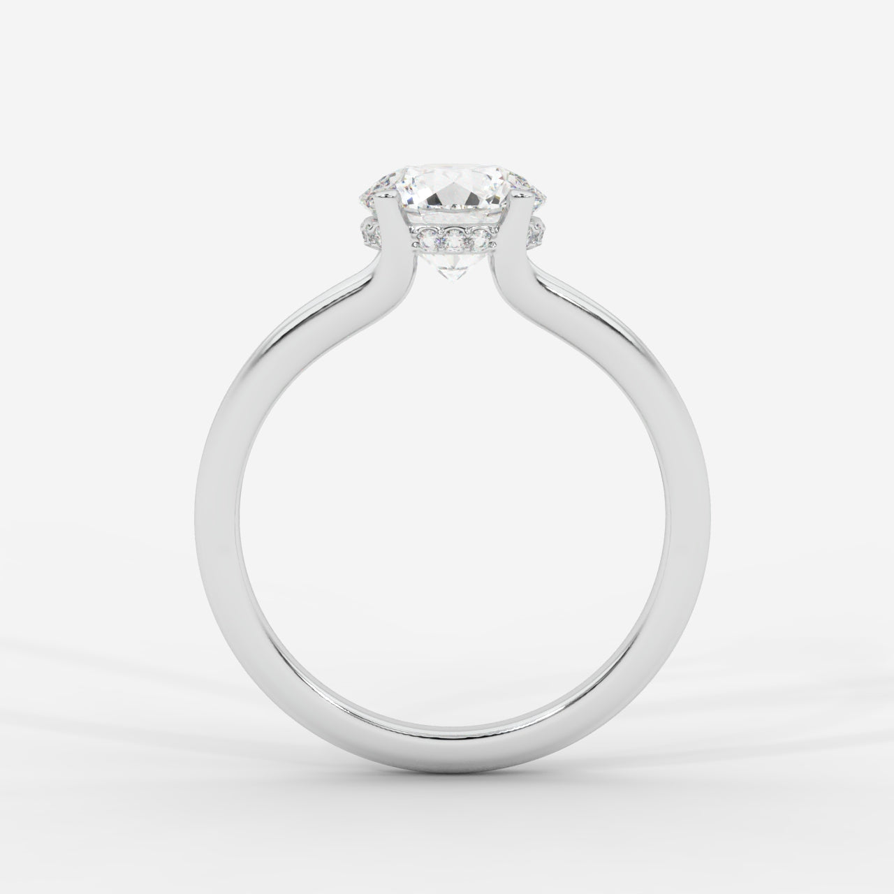 Serena Split Shank Hidden Halo Ring – Round