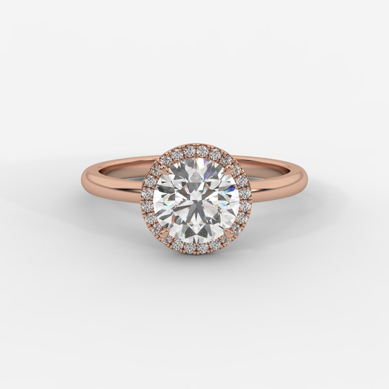 Willow Halo Engagement Ring - Round