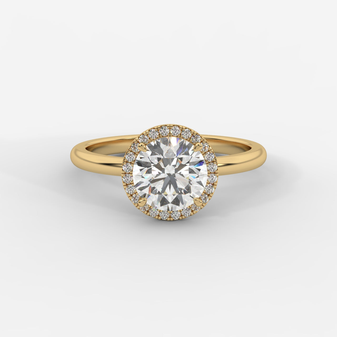 Willow Halo Engagement Ring - Round