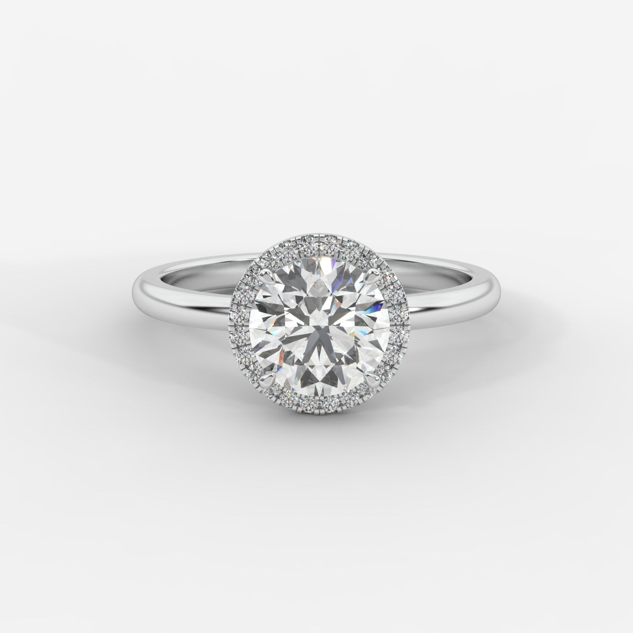 Willow Halo Engagement Ring - Round