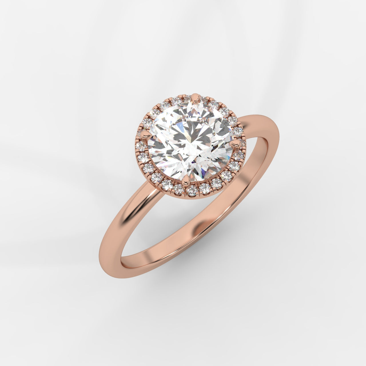 Willow Halo Engagement Ring - Round