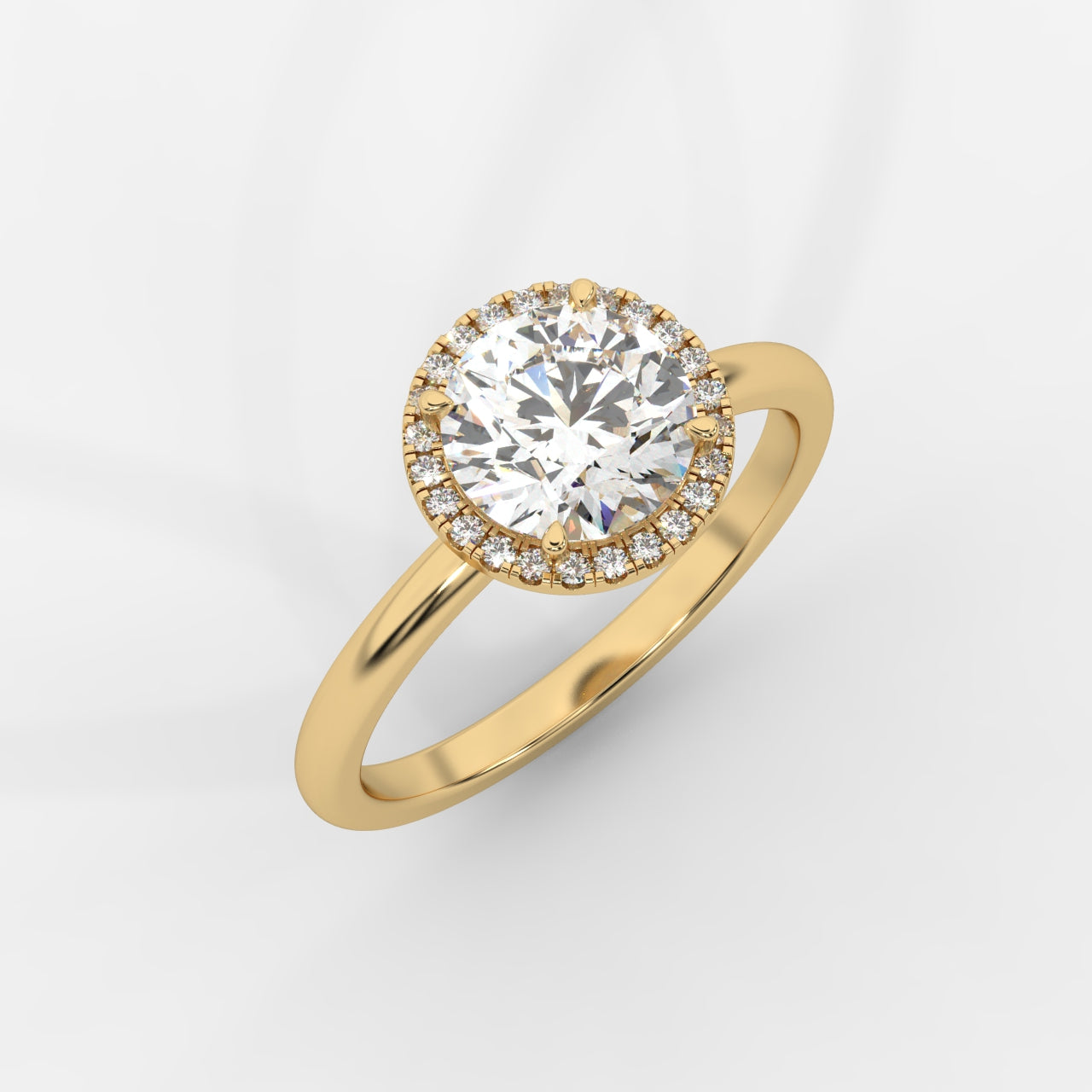Willow Halo Engagement Ring - Round