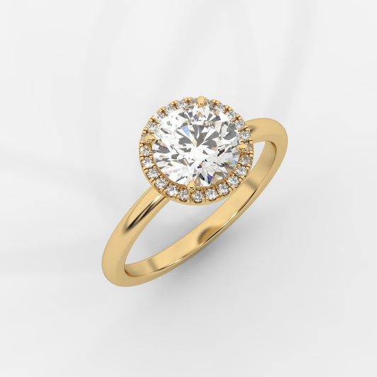 Willow Halo Engagement Ring - Round