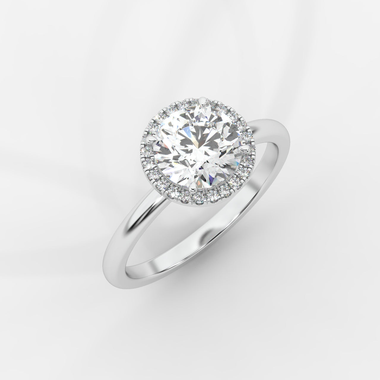 Willow Halo Engagement Ring - Round