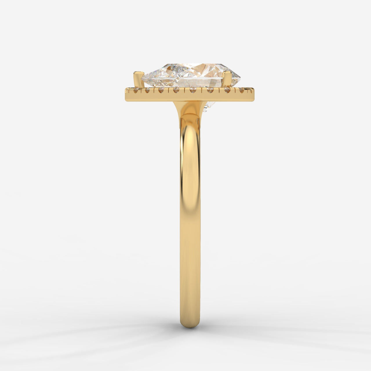 Willow Halo Engagement Ring - Pear