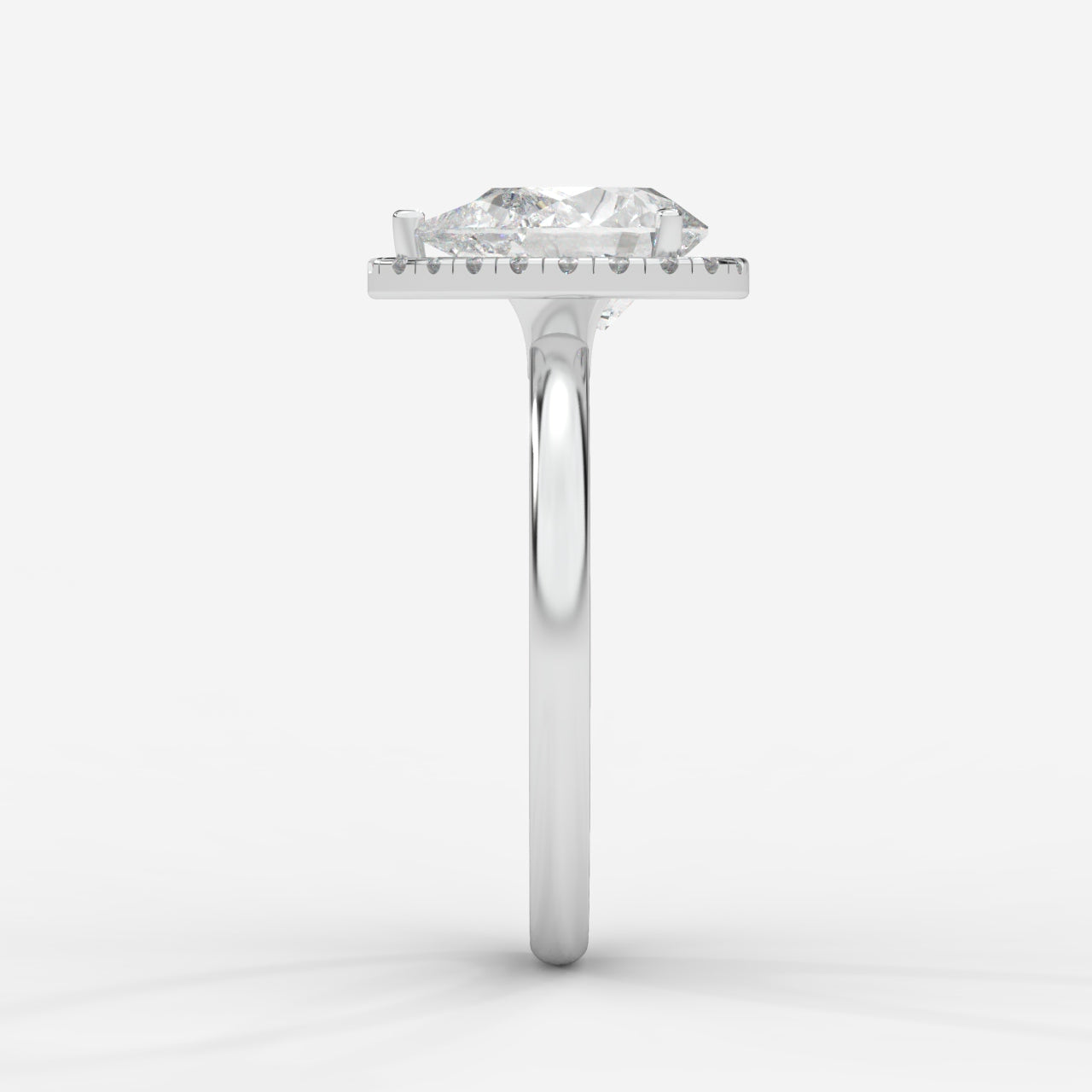 Willow Halo Engagement Ring - Pear