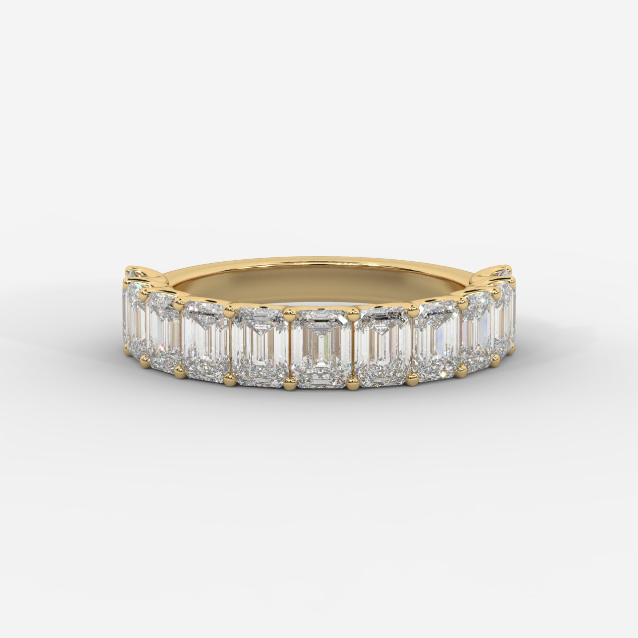 Casey Half-Eternity Band – Emerald
