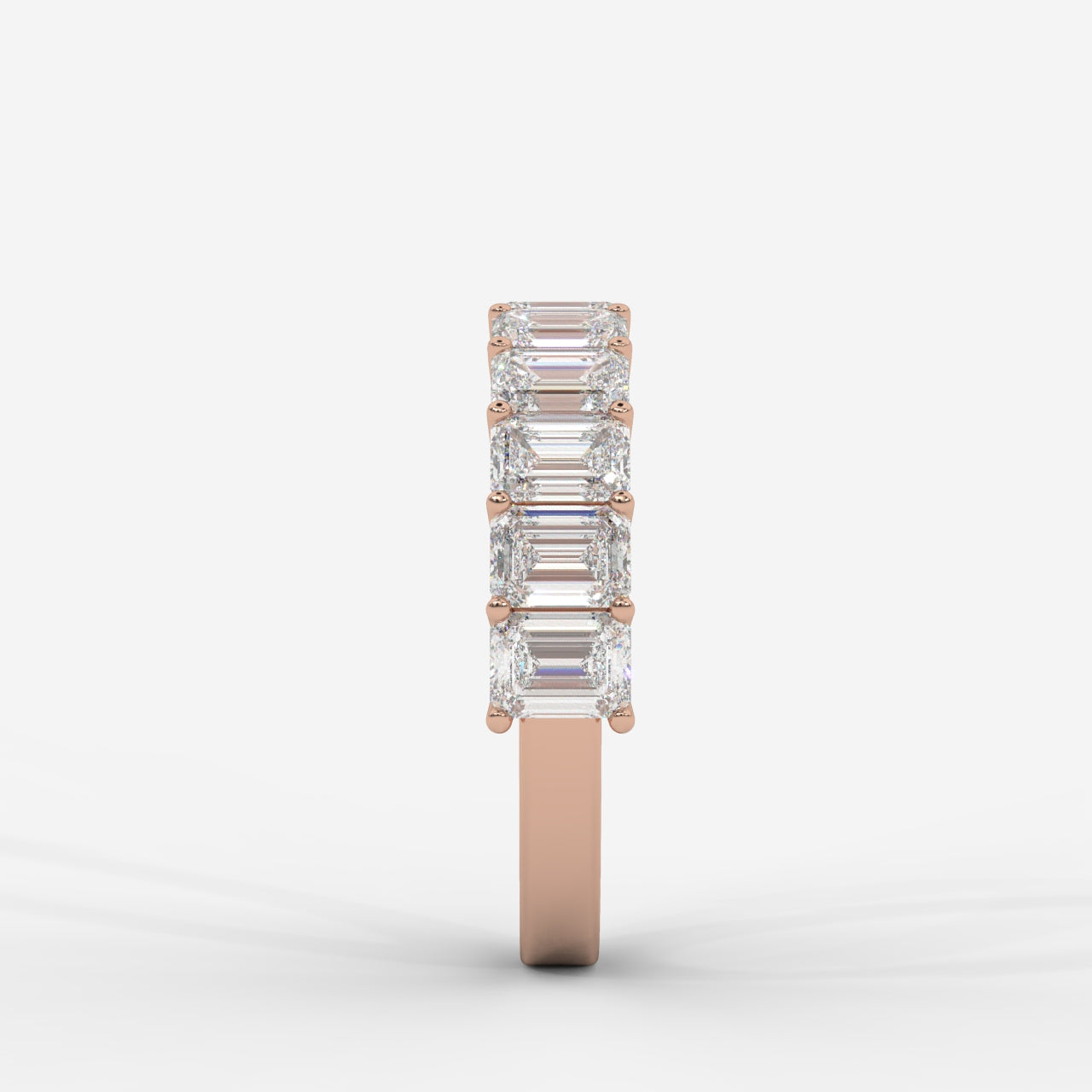 Casey Half-Eternity Band – Emerald