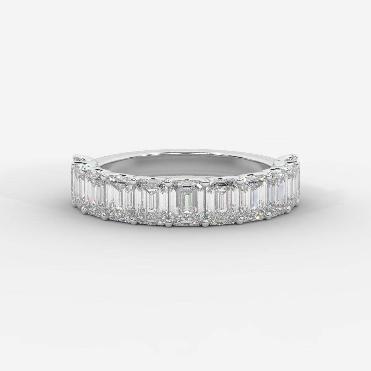 Casey Half-Eternity Band – Emerald