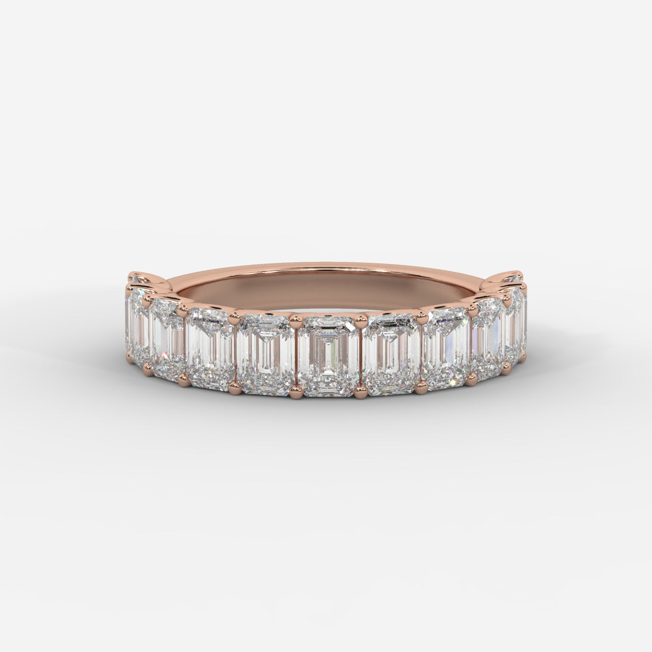 Casey Half-Eternity Band – Emerald