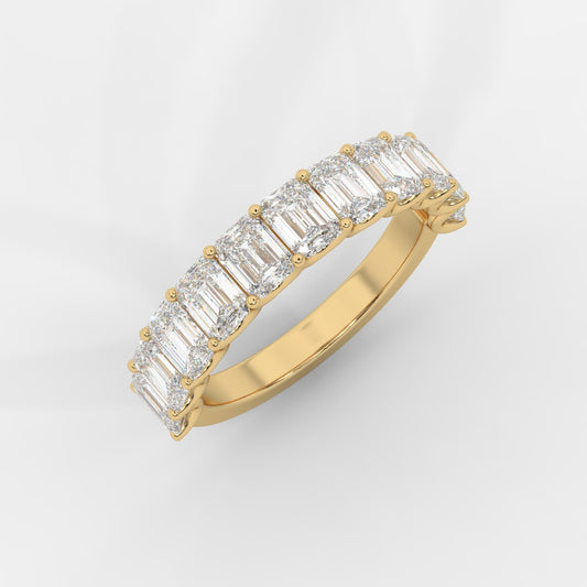 Casey Half-Eternity Band – Emerald